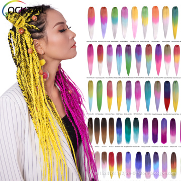 hot water setting wholesale 56 inches pre stretched braiding hair ,Over 100 Colors Layered End Ez Braid in Stock